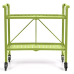 INTELLIFIT Outdoor Or Indoor Folding Serving Cart With Two Slatted Shelves