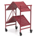 INTELLIFIT Outdoor Or Indoor Folding Serving Cart With Two Slatted Shelves