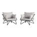 Teddi Outdoor Lounge Chairs (Set of 2)