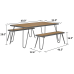 Paulette Table and Bench Set