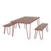 Paulette Table and Bench Set