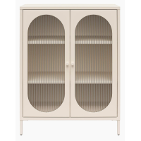 Luna Accent Cabinet with Fluted Glass