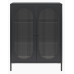 Luna Accent Cabinet with Fluted Glass