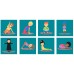 Yoga Position Indoor / Outdoor Mini Placement Tiles with Free holdall