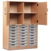 24 Slot Tray & Shelf Storage Cupboard