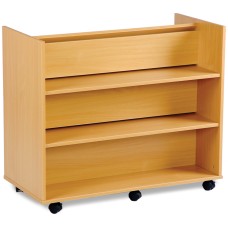 2 Sided 3 Angled & 3 Straight Shelf Library Unit