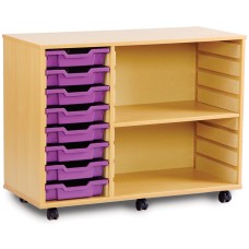 8 Slot Tray & Shelf Storage Unit