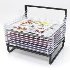 10 Shelf Free Standing Spring Loaded Drying Rack