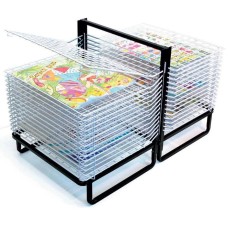 30 Shelf Free Standing Spring Loaded Drying Rack