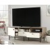 Avon Leather Handled TV Stand / Credenza